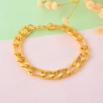 Memoir Brass Micron 1 Gram Gold Fashion Bracelet men Women
