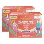 WELLNESS LANGUAGE Apple Flavour Collagen Drink |Liquid Super Collagen Peptides|10,000 mg Advanced Hydrolyzed Marine Collagen|for Strong Hair, Nail, And Skin |Pack of 2 (20 Bottles x 50ml)