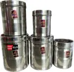 MUKE Stainless Steel Containers 5PCS Dabba set .500ML TO 2 KG SIZE SET