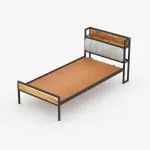 WOOD B' MINE Andes Single Bed Without Storage Metal , Solid Wood (Accacia) Single Bed | Easy Assembly Color- Natural (L 80