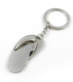 Blue Aura Turban Silver Metal Toys Slipper Flip Flop Key Chain