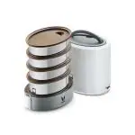 VAYA TYFFYN White Oval Shape Polished Stainless Steel Lunch Box with Four Containers Without Bagmat, 1300 ml