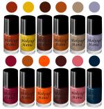 Makeup Mania Beautiful Nail Polish Set of 12 Pcs (Set # 152) Yellow, Orange, Grey (Pack of 12)