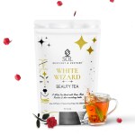 SOL - Reinvent & Restore White Tea Blend - Beauty Tea For Glowing Skin & Hair, Anti-Aging & Stress Reduction | Digestive & Heart Care | With Rose, Kudzu Root, Rooibos, Ashwagandha, Mint, Turmeric (50 Grams Loose Leaf)