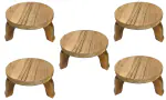 MOMIN TRADERS Wooden chakla Roti Board Teak Wood Made in India (pack Of 5)