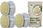 Mini Storify Truly Organic Natural Oval Loufah or Loofah Pad Sponge Body Scrubber for Bathing Men and Women Pack of 6