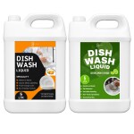 FLISKO Dishwash Liquid Orange 5L & Green 5L No Paraben, SLES, Formalin | Natural, Organic, Biodegradable