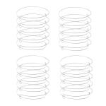 SANNIDHI 20Pcs Expandable Blank Bangle Bracelet Adjustable Wire Bracelets Diy Silver Line Bracelet For Jewelry Making