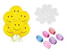 Crazy Sutra Combo pack of 50pc Smiley Balloons Bunchmaker Ribbon