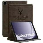 ProElite Cover for Samsung Galaxy Tab A9 8.7 inch, Deer Flip case Cover for Samsung Galaxy Tab A9 8.7 inch, Coffee