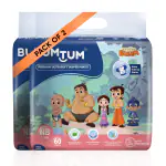 Bumtum Chota Bheem Baby Diaper Pants with Leakage Protection (NB, 120 Count, Pack of 2)