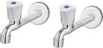 Livefast Silver Stainless Steel Cfst-02 Bib Tap Faucet - Wall Mount Installation Type (Pack Of 2)