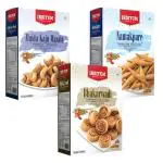 Indiyum Maida Snack Combo Pack Kaju Masala 400g, Namakpara 300g, Bakarwadi 300g