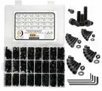 Epi-Torque - The Epic Torque #Doityourself Hi-Tensile 12.9 Alloy Steel Socket Head Cap Screw Allen Bolt Thread Dia M3 M4 M5 M6 with Full Thread Length 10mm to 20 mm Screws (Black) - Pack of 544 Pcs