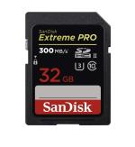 SanDisk Extreme Pro SDHC, SDXPK 32GB, U3, C10, UHS-II, 300MB/s R, 260MB/s W, 4x6, Lifetime Limited