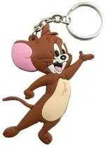 Blue Aura Chandrika Pearls Multicolor Silicone Cute And Naughty Jerry Cartoon Rubber Keyring