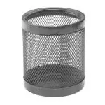 LRS Black Metal Mesh Round Tumbler Pen Stand (Pack of 2)