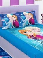 Athom Trendz Disney Frozen Cotton Double Bedsheet 270 x 270 cm (FRZ-03-183-D)