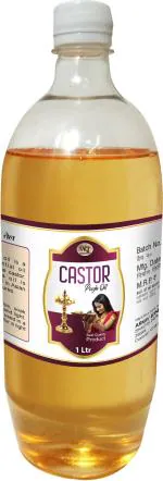 WQT Caster Pooja oil 1000 ML for poojan and akhand jyot and remove negative energy