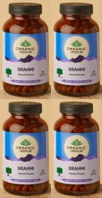 Organic India Brahmi Veg Capsule (4 Packs, 180 Veg Capsule in Each Pack)