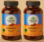 Organic India Immunity Veg Capsule Ayurvedic Medicine (2 Packs, 180 Veg Capsule in Each Pack)