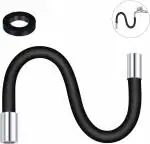 amiciKart Adjustable Tap Extender, Flexible Bending Tube Aerator Faucet for M20 Tap Size (M24, Black- 50cm)