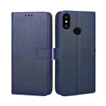 Clickaway Blue Faux Leather Back Case Cover For Coolpad Cool 5