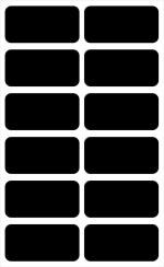 Blackdreams Black Paper Ectangular Self Adhesive Paper Sticker Labels - 50 Mm X 25 Mm (Pack Of 300)