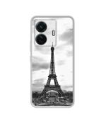 Casotec Eiffel Tower Design Printed Silicon Soft TPU Back Case Cover for Vivo T1 44W 4G
