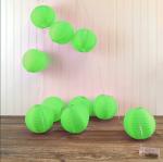 My Party Suppliers Battery Operated String Lights with 10 Green Nylon Lanterns, Mini Lantern String Lights