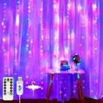 XERGY Curtain String Light 300 LED 8 Modes Fairy Lights Remote Control USB Powered (Multi Color)