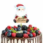 Festiko Merry Christmas Cake Topper Decoration, Christmas Cake Topper Decoration, Xmas Party Cake Topper Decoration