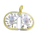 Chinmay Kids Plastic Foldable/Portable Clip Hanger/Baby Clothes Drying Hanger Rack/Clipper 24 Clips (Yellow)