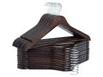 ROCKFIELD StorageWorks Wooden Coat Hanger, Wood Clothes Hangers 20 Pack, Walnut Color, Natural Wood Hangers for Coats, Shirts, Jackets, Pants, Suits