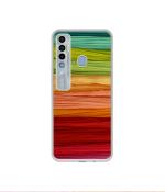 Casotec Colorful Thread Design Printed Silicon Soft TPU Back Case Cover for Tecno Spark 7 Pro