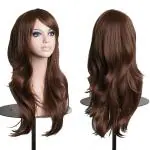 Hippity Hop Synthetic Brown Glam Long Wig Accessory