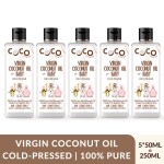 Coco Crush Virgin Coconut Oil for Baby Massage| Cold Pressed, Pure, Natural| Body, Hair (250 ml)