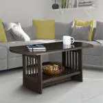 TADesign Dewan-2 Engineered Wood Coffee Table, Dark Brown (Matte Natural Wood Grain Finish, Non-Toxic Furniture, 18 Months Warranty)