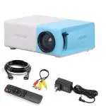Hespa Mini Projector LED Home Theater with Remote Control- Blue