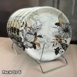 Inpro Elevate Your Dining Experience with our Melamine Plate Set of 6 - Perfect for Kitchen Dinners, Snacks and More!