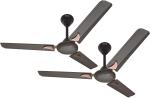 Gestor Martin Ultra High Speed Decorative 48 Inch 1200 Mm Anti Dust 3 Blade Ceiling Fan (Smocked Brown, Pack Of 2)