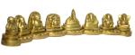 Kalarambh Brass Ashtavinayak Ganesha/Ganesh/Ganpati Idol Murti Statue for Home Pooja Puja Mandir Decor Collectible Handicraft Art, Yellow, 18 x 3.5 x 3 Inch (L x W x H)