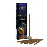 jyoti Makaya Premium Dry Dhoop Sticks 100 Grams | Dhoop Sticks For Pooja | Dhoop Holder Inside | Charcoal Free | Pack of 3