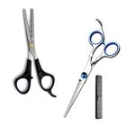 Doberyl Haircut Kit, Sharp Professional Hair Cutting Scissors Kit, Hair Thinning Scissors with Hair Cutting Comb, Hair Cutting Scissors for Men, Women, Adults, Kids; Home Salon Barber Kit -2pcs
