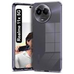 Fastship Rubber silicone Back Cover for Realme 11X 5G - Transparent