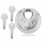 Voltizi Rust resistant Locks Key Hex Disc Padlock (Silver, Stainless Steel)