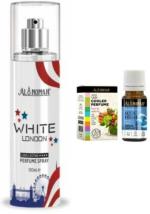 AL NOMAN fragrances White London and Wonderfully Intense Aqua Fresh Fruity Perfume for Men and Women 130ml