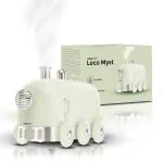XECH Humidifier for Room Locomyst Train Shaped Aroma Diffuser for Home Fragrance (Green) (350ml)