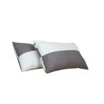 RICHSLEEP Hollow Conjugated Siliconized Fiber Sleeping Pillow with Adjustable Thickness (White & Steel Grey, 17