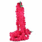 Klassic Dark Pink Artificial Marigold Flowers for Pooja Decoration (Pack of 5)